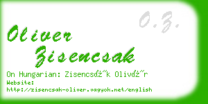 oliver zisencsak business card